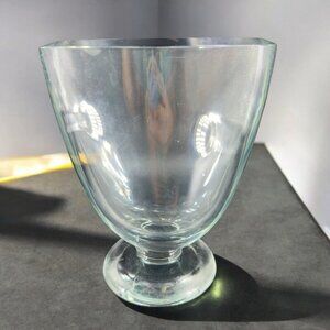 Strombergshyttan Heavy Glass Vase Vessel Light Transparent Blue Tint Made Sweden